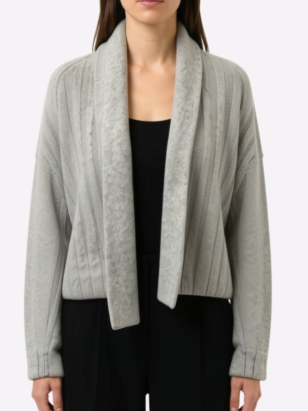 Vince Grey Cardigan Sweater Size XS Alpaca Blend Soft Modal Contemporary